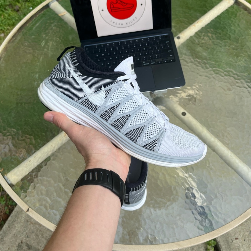 2013 Nike Flyknit Lunar 2 White Wolf Grey - Men's Size 12
